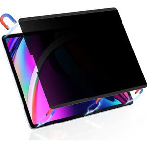 Peslv Magnetic Privacy Screen Protector for iPad Pro 12.9 Inch 2018 2020 2021 2022, Removable Anti Blue Light Glare Spy Private Filter