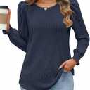 MEROKEETY Womens Spring Tops Long Sleeve Shirts 2025 Trendy Dressy Clothes Casual Blouse, Size XL
