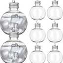 Milisten 10pcs Christmas Drink Balls Juice Bottles Clear Ornament Balls Christmas Fillable Booze Tree Ornaments Water Bottle Bulbs Xmas Booze Pendant Ball for Party 5.07ounce, Silver