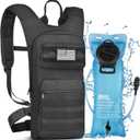 NOOLA Hydration Backpack with 3L TPU Water Bladder, Tactical Molle Water Backpack for Men Women, Hydration Pack for Hiking, Biking, Running and Climbing (black)