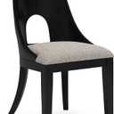 Signature Design by Ashley Rowanbeck Modern Herringbone Upholstered Armless Home Office Desk Chair, Black & Beige