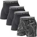 Pair of Thieves Men's Underwear Boxer Briefs - Soft Cotton Boxer Briefs for Men Pack - 4 Pack Tagless Mens Underwear (Black/White)