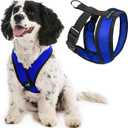 Gooby Comfort X Head In Harness - Blue, X-Large - No Pull Small Dog Harness Patented Choke-Free X Frame - Perfect on the Go Dog Harness for Medium Dogs No Pull or Small Dogs for Indoor and Outdoor Use (X-Large Chest (20.5-28"))