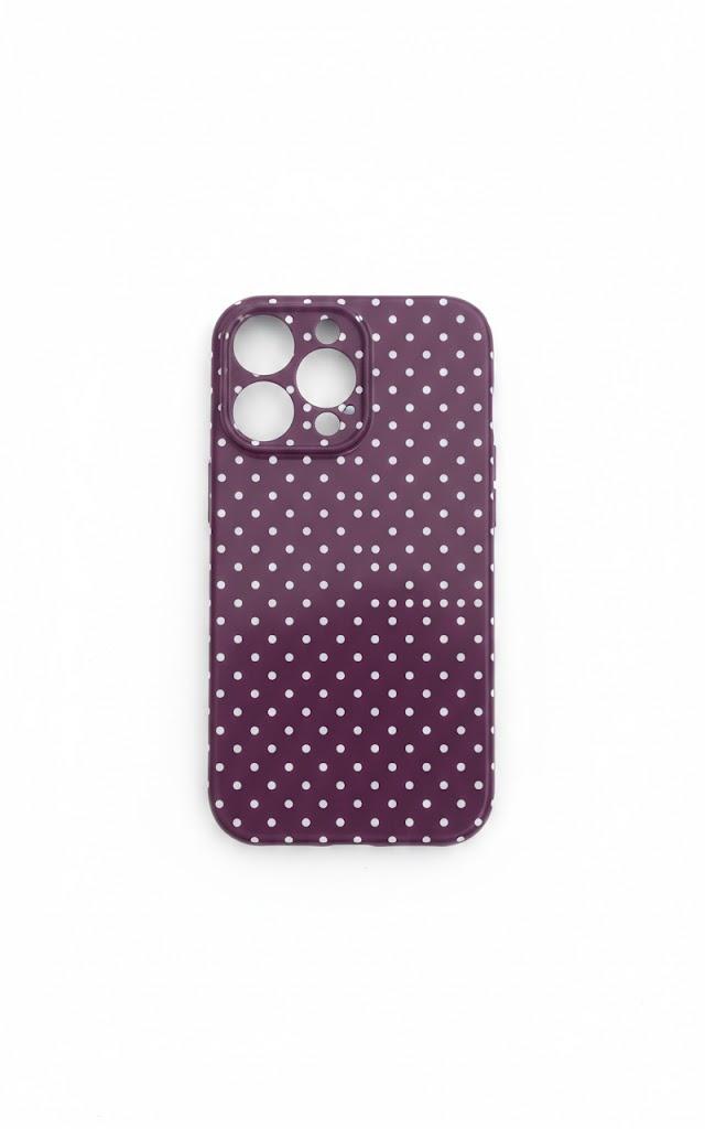 Polka Dot Phone Case for iPhone 17 Pro Cute Fashion Pattern Case 6.3", Aesthetic Trendy Stylish Print Design Women Girly Cover Camera Protective Gloss Soft Slim Shockproof TPU Funda, purple