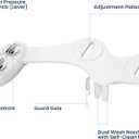 LUXE Bidet NEO 185 - Dual Nozzle, Self-Cleaning, Non-Electric Bidet Attachment for Toilet Seat, Adjustable Water Pressure, Rear & Feminine Wash (White)