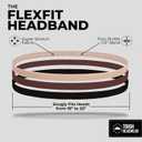 Tough Headwear Thin Elastic Headbands - Sports Headbands for Women & Men - Mens Workout Headband - Running or Soccer Headband