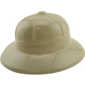 Adorox 12Pc Khaki Beige Soft Plastic Tan Jungle Safari Pith Sun Hat Costume Birthday Party Favor Kids Halloween Toy