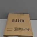 BEITK 2 Pack Leather Front Car Seat Cover, Anti-Slip and Full Wrap Driver Car Seat Protectors with Storage Pocket, Luxury Waterproof Bottom Auto Seat Cushion Pad Mat for Most Vehicles(Black)