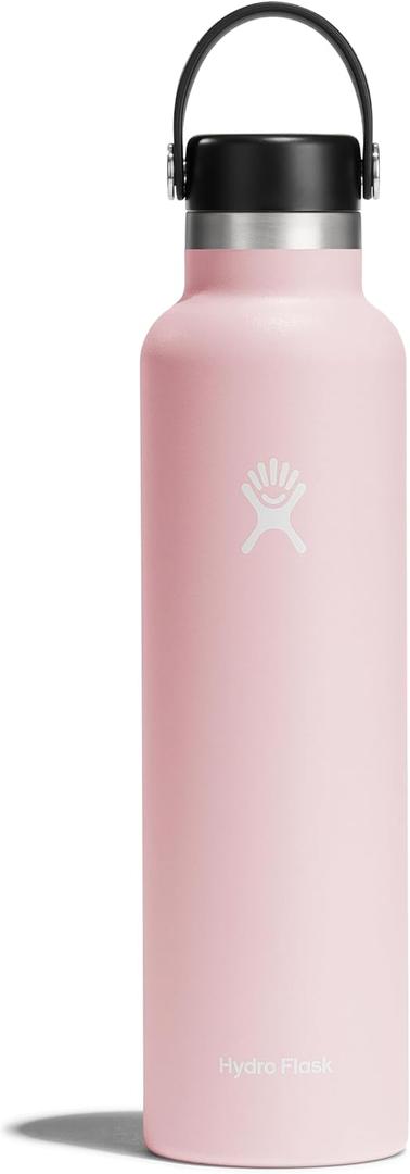 Hydro Flask Water Bottle - Insulated Stainless Steel - Non Spill, Leakproof in 24 Oz Trillium Pink