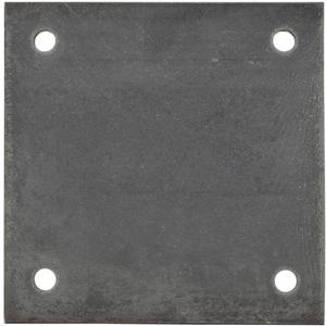 8" x 8" x 3/8" Hot Rolled A36 Steel Base Plate with (4) 9/16" Holes for 1/2" Bolts - Custom Fabricated