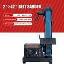Bucktool Variable Speed 242 Inch Belt Sander 3.5A DC Motor with Control Panel, Quick Belt Release, Adjustable Foot, Horizontal or Wall-Mountable Bench Machine for Knife Making and Metalworking