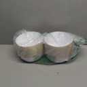 [30 Pack 16 OZ Bowls] Edge Collection White with Gold Rim Plastic Party Soup Bowls Premium heavyweight Elegant Disposable Tableware Dishes