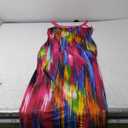 Nimsruc Women Summer Long Dress Casual Slip Sexy Slim Sleeveless Bodycon Maxi Dresses for Women 2025 Color Collision XL