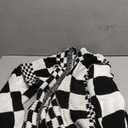 BTFBM Casual Cardigan Sweater for Women Fall 2026 Long Sleeve Open Front Chunky Knit Sweaters Checkered Outwear Coat (Medium, Black)