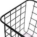 6 Pack Wire Storage Baskets Household Metal Wall-Mounted Containers Organizer Bins for Kitchen Bathroom Freezer Pantry Closet Laundry Room Cabinets Garage Shelf, Medium