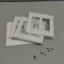 MORNING GROUP Matte Finish Double Decorator Switch Cover, 2-Gang Screwless Wall Plate, 4.53" H x 4.56" L, Polycarbonate Thermoplastic, UL Listed, White, 10 Pack