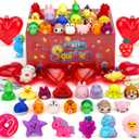 28 Pack Mochi Squishy Toys, Party Favors for Kids Ages 4-8-12, Mini Fidget Toys for Classroom, Birthday, Valentines Day, Easter, Treasure Box Prizes, Goodie Bag Stuffers