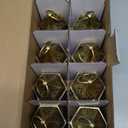 Mini Lantern with Flickering LED Candles Set of 10, Hewory Gold Vintage Decorative Hanging Candle Lanterns for Halloween, Christmas, Wedding Decorations, Party, Table Centerpiece, Battery Included