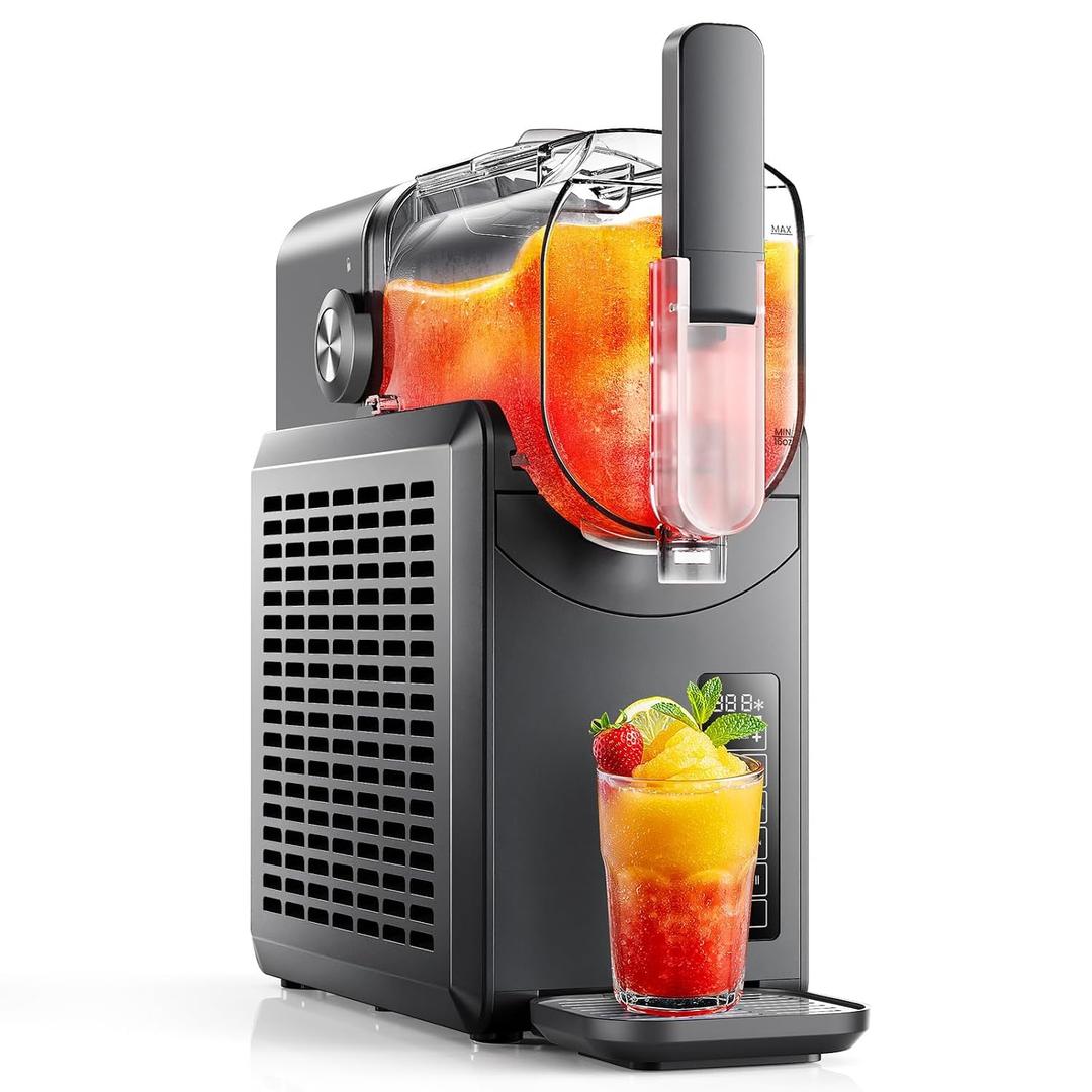 Slushie Machine No Ice Needed 88oz, Slushy Machine for Home with LED Display and 5 Preset Modes, Auto-Clean, Frozen Drink Maker Perfect for Margarita,Frappés, Cocktail Smoothie, Milkshake and More
