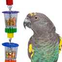 Super Bird Creations SB632 Foraging Bottoms Up Bird Toy with Clear Acrylic Cups, Medium/Large Bird Size, 18 x 2.5