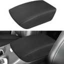 INTGET Center Console Armrest Cover for Infiniti QX60/JX35 Accessories 2013-2020 2019 2018 2017 2016 2015 2014 Leather Arm Rest Box Lid Middle Console Seat Cover (2013-2020, Black Stitches)