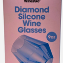 Wine2Go Diamond Silicone Wine Glasses 9oz
