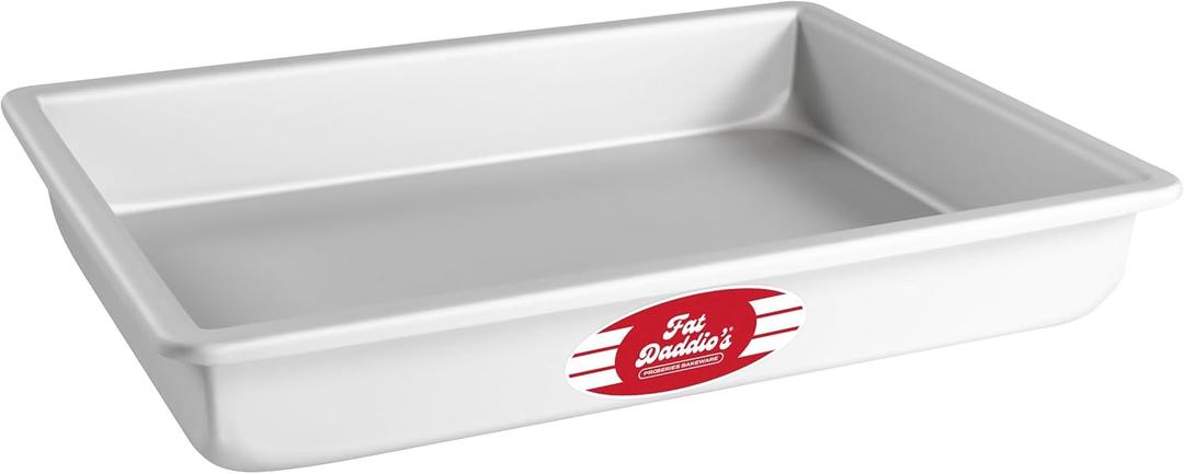 Fat Daddio's POB-9132 Sheet Cake Pan, 9 x 13 x 2 Inch, Silver