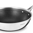 DELUXE Hybrid Ceramic Nonstick12 Inch Wok, Stay-Cool Handle,Dishwasher Oven Safe, Induction Ready, PFOA Free Compatible with All Cooktops
