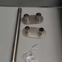 Double Shower Curtain Rod 28 to 75 Inches Elegant Double Shower Rod Adjustable Wall Mounted Double Shower Curtain Pole for Bathroom (Silver, 28 to 75")