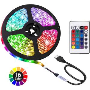ACONDE 3.28 feet USB LED Strip Lights, DIY Indoor Decoration, TV Backlight, 24 Keys Remote