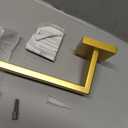 Bagnolux 22 Inch Gold Bathroom Accessories, Gold Towel Rack for Bathroom Wall Mounted Towel Bar, Heavy Duty Modern Brushed Brass Towel Holder Wall Single Towel Rod (Total Length 23.6-Inch)