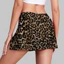 LOMON Mini Skirts for Women with Shorts Underneath Stretchy Bodycon Side Slit Sexy Y2K Going Out Outfits