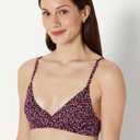 Amazon Essentials Womens Light-Support Classic Bikini Swimsuit Top (XX-Large, Brick Red Leopard)