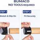 BUMACO Chair Leg Floor Protectors Chair Leg Protectors for Hardwood Floors Silicone Pads Covers to Protect Floors Black-40 Pcs Universal L (1-5/16" to 2")