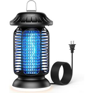 CLEVAST Bug Zapper Outdoor - Electric Mosquito Killer with UV Light, Waterproof Fly Trap for Patio, Yard, Garden, Indoor Use, Black Insect Zapper Lamp - Vintage