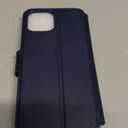 QLTYPRI Case for iPhone 12 iPhone 12 Pro Premium PU Leather Simple Wallet Case [Card Slots] [Kickstand] [Magnetic Closure] Shockproof Flip Cover for iPhone 12/12 Pro (6.1 inch) - Blue