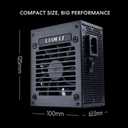 Lian Li SP750 V2 Gold 750 Watt SFX Form Factor Power Supply | Native 12V-2x6 Cable - Low Noise - 80+ Gold Efficiency - ATX 3.1 & PCIe 5.0 Compliant - 92mm FDB Fan - Black (SP750G.B)