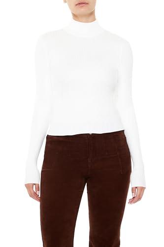 Forever 21 Women's Ribbed Mock Neck Sweater White X-Small