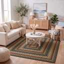 GarveeHome 5x7 Washable Rug for Bedroom Braided Easy Jute Living Room Rugs