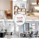 HEYO-YEPY 3PCS Cute Artificial Plant Office Decor for Women and Men, Aesthetic Desk Plant Decor for Office and Home, Potted Small Fake Plants for Indoor Decoration, White Pots Pink Plants