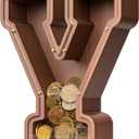 Summidate Wooden Letter Piggy Bank, Extra Thick Large Capacity Piggy Bank for Kids Boys Girls Toddler, Alphabet Y Money Bank| Coin Box Birthday, Christmas, Festival