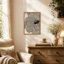Framed Boho Floral Canvas Wall Art, Neutral Black Flower Pictures Wall Decor, Minimalist Abstract Botanical Paintings Prints Modern Home Decor Aesthetic for Living Room Bedroom Bathroom 16x24 inch