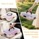 Charcuterie Board with Lid - Bamboo charcuterie Boards, Portable Travel Charcuterie Board, Gifts for Housewarming, Weddings & Women