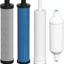 Water Replacement Filter Set with Membrane Compatible with Microline 435 Reverse Osmosis System, Fits TFC-25D, TFC-4, TFC-435 Systems