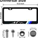 2 Pack Tri-Color License Plate Frames for 4runner Tacoma, Front Back License Plate Cover, Mountain License Plate Bracket Holder Rust-Proof for US CA Standard Car & 1Pcs Key Chain