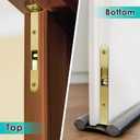 2 Pack 7 Inch Flush Bolt for Double Door, Heavy Duty Chrome Plating Flush Latch Bolts, French Lock for Opening and Composite Wood Double Dummy Door (Copper Plating Color)