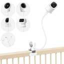 Baby Monitor Mount Holder Compatible with eufy Security Indoor Cam E30/C210/C220/E21/E20/E220/S350, Spaceview E110, Spaceview Pro E210, Spaceview S, T8417 /T8360, 16" Flexible Clip Mount