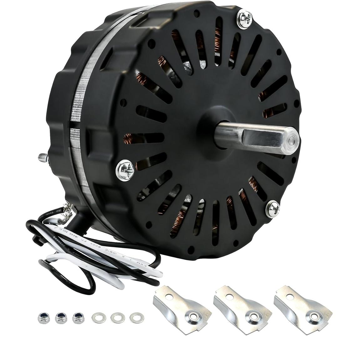 F0510B2944, F0510B2497 Attic Fan Motor Kit Fit for Lomanco 2000 & 1800 Series, Replace Model A0416b2059, A0510B2389, DOW-136-0-34, etc, 3.4 A/60Hz/120 V, 1100RPM 1/10 HP, Black