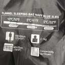 REDCAMP Cotton Flannel Sleeping Bag for Camping Backpacking, Adults Cold Weather Envelope Sleeping Bags with 3lbs Filling, Blue with 3lbs filling