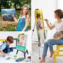 Portable Artist Easel Stand - Adjustable Height Painting Easel with Bag - Table Top Art Drawing Easels for Painting Canvas, Wedding Signs & Tabletop Easels for Display - Metal Tripod - 17x66 inches